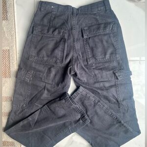 Navy cargo pants from mango.